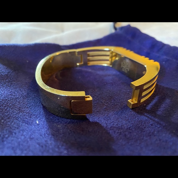 Tory Burch gold hinged FitBit bracelet - Picture 3 of 5